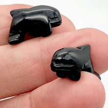 Load image into Gallery viewer, Onyx Orca Whale Animal Figurine Worry Stone | 23x12.5x8mm | Black
