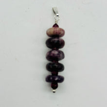 Load image into Gallery viewer, Natural Purple Lepidolite Dangle Sterling Silver Pendant | 1 1/2&quot; Long |
