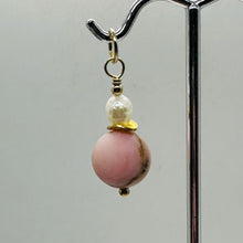 Load image into Gallery viewer, Pink Peruvian Matte Finish Opal, Pearl Drop Bead Pendant | Pink | 1 1/4&quot; Long |
