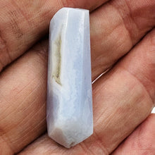 Load image into Gallery viewer, Chalcedony Druzy 42ct Designer Cut Pendant Bead | 37x17x10mm | Blue | 1 Bead |

