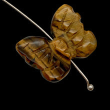 Load image into Gallery viewer, Tigereye Butterfly Animal Figurine Worry Stone | 21x18x7mm | Bronze
