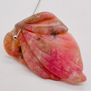 Peruvian Opal Flower Pendant | 46x31x5mm | 30 cts | Pink | 1 Bead |