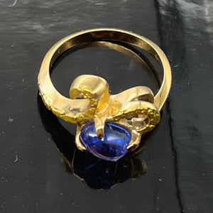 Tanzanite Oval Gemstone 14K Gold Ring | 1.25ct | Size 6 | Blue | 1 Ring |