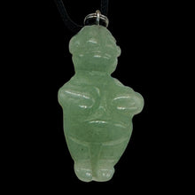 Load image into Gallery viewer, Aventurine Stone Goddess of Willendorf Pendant Necklace | 3/4&#39; Long | Green |
