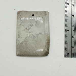 Crazy Lace Agate Designer Rectangular Pendant Bead | 40x30x5mm | Lavender Gray |