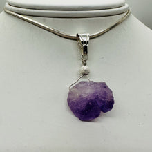Load image into Gallery viewer, Amethyst Natural Crystal Sterling Silver Pendant | 1 1/2&quot; Long | Purple |
