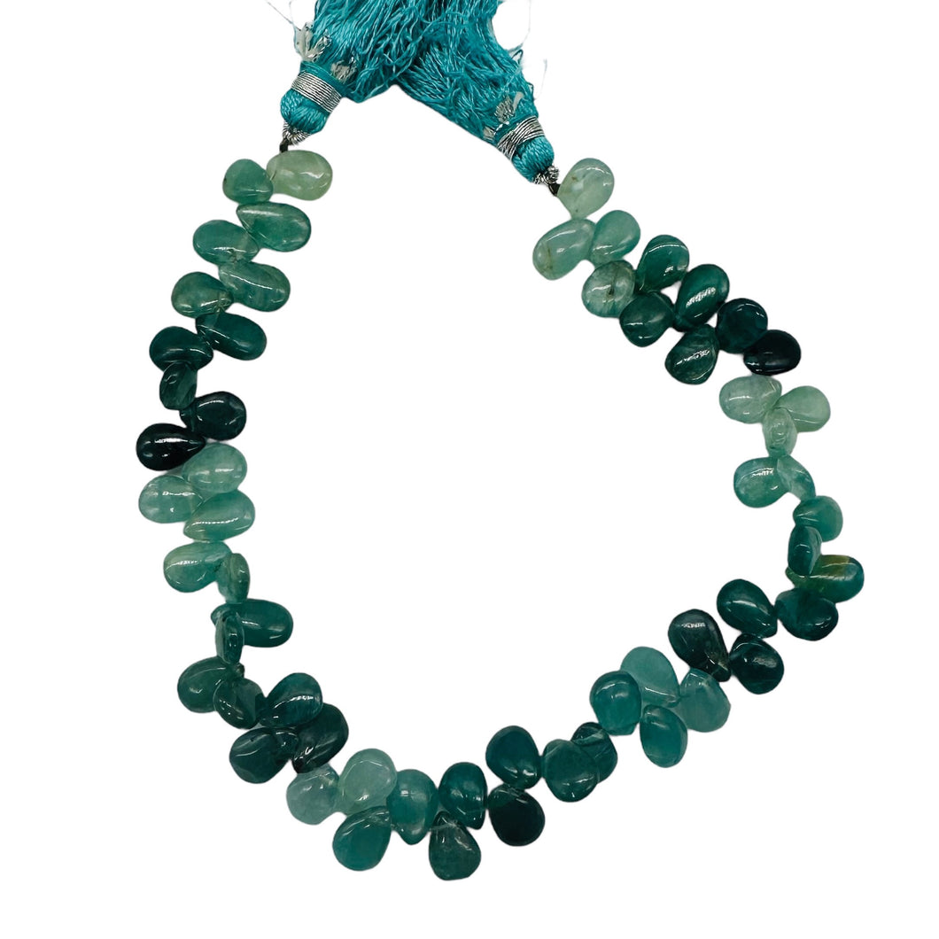 Grandidierite AAA Graduated Briolette Strand| 8