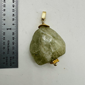 Kunzite14K Gold Filled 22x22x8mm Pendant | 1 1/2" Long | Green | 1 Pendant |