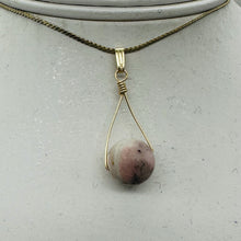 Load image into Gallery viewer, Pink Peruvian Opal Matte Finish Spinner Pendant | Pink, Black | 1 1/4" Long |
