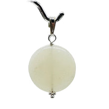 Load image into Gallery viewer, Gemmy Peruvian Opal Sterling Silver Pendant | White |1 1/4&quot; (Long) | 20mm |
