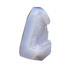 Load image into Gallery viewer, Chalcedony Druzy 56ct Designer Cut Pendant Bead| 28x20x13mm|Blue |1 Pendant Bead
