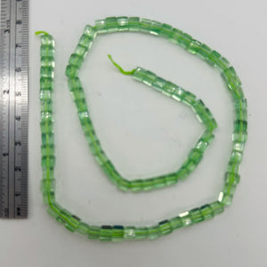 Fluorite AAA Cube Bead Strand | 4x4mm | 16" Long | Green | 90 Beads |