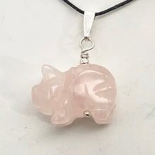Load image into Gallery viewer, Piggie! Rose Quartz Pig Solid Sterling Silver Pendant 509274RQS - PremiumBead Alternate Image 3
