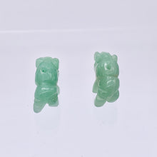 Load image into Gallery viewer, 2 Aventurine Hand Carved Bison / Buffalo Beads | 22x14.5x9mm | Green - PremiumBead Alternate Image 9

