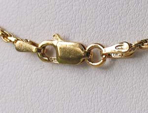 Italian Vermeil 1.5mm Rope Chain 18" Necklace 10024B - PremiumBead Alternate Image 4