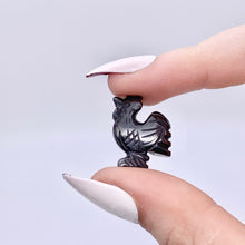 Load image into Gallery viewer, 2 Cute Carved Hematite Rooster Beads | 21x16x7.5mm | Graphite - PremiumBead Alternate Image 2

