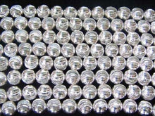 Load image into Gallery viewer, 8 Beads of Sparkling Laser Cut Sterling Silver Beads 8596 - PremiumBead Alternate Image 3
