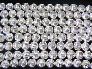 8 Beads of Sparkling Laser Cut Sterling Silver Beads 8596 - PremiumBead Alternate Image 3