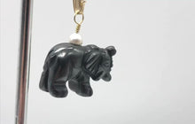 Load and play video in Gallery viewer, Wild Hematite Elephant 14Kgf Pendant | 21x16x8mm | Black | 1 5/8&quot; long |
