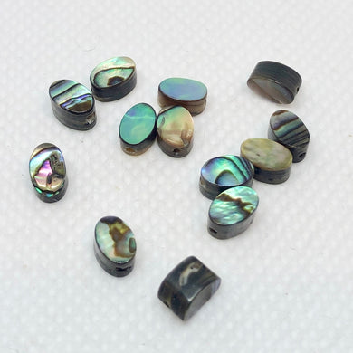 13 Gorgeous! Abalone Oval Coin Beads 004556 - PremiumBead Primary Image 1