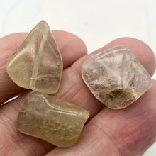 Load image into Gallery viewer, incredible! Rutilated Quartz Centerpiece Beads| 30x14x9mm to 18x15x9mm| 3 beads| - PremiumBead Alternate Image 5
