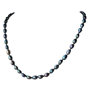 Fab Blue Peacock Freshwater Pearl & 14Kgf 26 inches Strand/String Necklace 9811