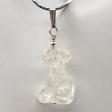 Load image into Gallery viewer, Semi Precious Stone Jewelry Faithful Dog Pendant Necklace of Quartz/Silver - PremiumBead Primary Image 1
