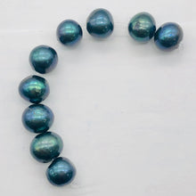 Load image into Gallery viewer, Fresh Water Pearls Round Half Strand | 11-12 mm | Blue Peacock | 19 Beads |
