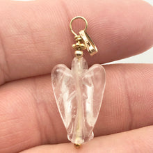 Load image into Gallery viewer, On the Wings of Angels Quartz 14K Gold Filled 1.5&quot; Long Pendant 509284QZG - PremiumBead Alternate Image 10
