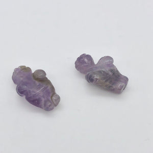 Hand Carved Amethyst Goddess of Willendorf Figurine | 20x9x7mm | Purple - PremiumBead Alternate Image 7