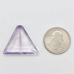 Natural Amethyst Faceted Lilac Triangle Focal Bead | 26x30x7.5mm | 1 Bead | 6656 - PremiumBead Alternate Image 2