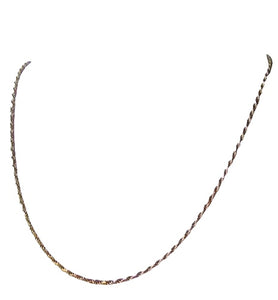 Italian Vermeil 1.5mm Rope Chain 16" Necklace 10024A