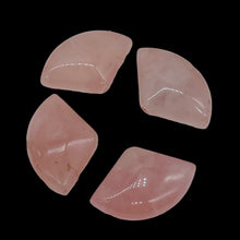 Load image into Gallery viewer, 4 Fan Cut Rose Quartz 24x15x9mm Beads 10816
