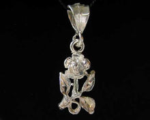 Load image into Gallery viewer, Flora Sterling Silver Rose Flower Charm Pendant 9965A - PremiumBead Primary Image 1
