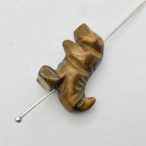 Tyrannosaurus Rex Tiger's Eye Dinosaur Figurine | 21x18x7.5mm | Golden Brown - PremiumBead Alternate Image 10