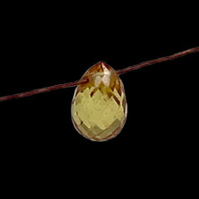 Load image into Gallery viewer, 1 Yellow Sapphire Faceted Briolette Bead (.45 to .52cts) 9667Af
