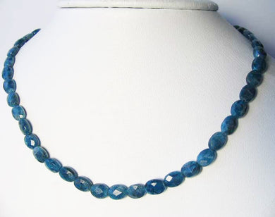 Blue Apatite 8x6mm Faceted Oval Bead Strand 110498A - PremiumBead Primary Image 1