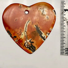 Load image into Gallery viewer, Limbcast Agate Heart Bead | 29x28x3mm | Orange/Green/Clear | Heart | 1 Bead | - PremiumBead Alternate Image 3
