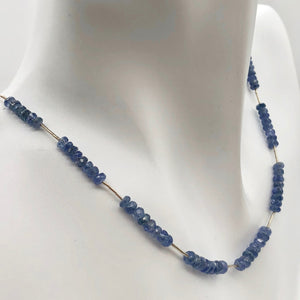 41cts Genuine Untreated Blue Sapphire & Sterling Silver Necklace 203285 - PremiumBead Alternate Image 6
