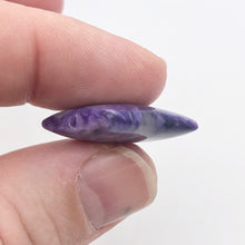 Load image into Gallery viewer, 32cts of Rare Rectangular Pillow Charoite Bead | 1 Beads | 24x19x7mm | 10872E - PremiumBead Alternate Image 3
