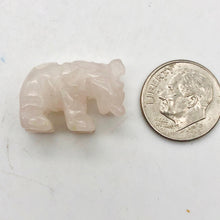 Load image into Gallery viewer, 2 Wild Hand Carved Rose Quartz Elephant Beads | 22x15x9mm | Pink
