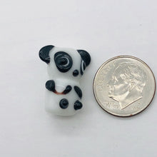 Load image into Gallery viewer, Lampwork Panda Parcel Panda Bears | 20x10x10 mm | White/Black | 6 Beads |
