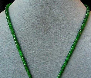 Radiant Green Tsavorite Garnet Faceted Graduated Bead Strand 17 inches| 63.5ct|