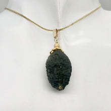 Load image into Gallery viewer, Other Worldly Green Moldavite Meteor 14KGF Pendant - PremiumBead Alternate Image 8
