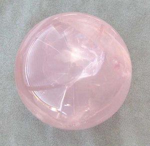 Grand Huge Natural Rose Quartz Crystal 2 5/8 inch Sphere 7697 - PremiumBead Alternate Image 3