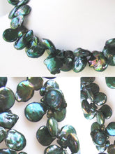 Load image into Gallery viewer, Dragon Green Freshwater Briolette Coin Pearl Strand 109937 - PremiumBead Alternate Image 3
