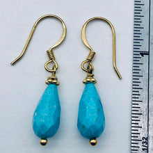 Load image into Gallery viewer, Charming Designer Natural Untreated Kingman Turquoise Earrings 14Kgf - PremiumBead Primary Image 1
