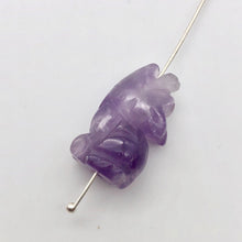 Load image into Gallery viewer, Howling New Moon 2 Carved Amethyst Wolf / Coyote Beads | 21x11x8mm | Purple - PremiumBead Alternate Image 3
