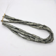 Load image into Gallery viewer, Shimmer Aztec Gold Pyrite Flat 12x7mm Tube Bead Strand 109545 - PremiumBead Alternate Image 5

