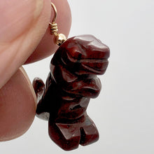 Load image into Gallery viewer, Red Jasper T- Rex Pendant Necklace|Semi Precious Stone Jewelry| 14k gf Pendant | - PremiumBead Alternate Image 2
